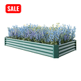 thumbnail image 1 of Tcbosik Raised Garden Bed, 8x4x1ft Planter Box Outdoor, Rectangle Metal Planter for Vegetables, Flower, Herb, Easy Assembly, Green, 1 of 10