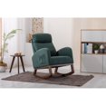 thumbnail image 1 of Tcbosik Rocking Chair for Nursery, High Back Glider Rocker Uplostered Armchair for Nursery, Comfy Armchair with Side Pocket for Living Room, Bedroom (Emerald Green), 1 of 9