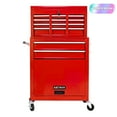 thumbnail image 1 of Tcbosik Rolling Tool Chest with 8 Storage Drawers, Tool Box Organizer with Lockable Wheels, Sliding Drawers and Detachable Top, Garage Workshop Tool Cabinet, Red, 1 of 7