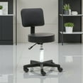 thumbnail image 1 of Tcbosik Round Stool with Back for Work SPA Shop Home Massage | Height Adjustable Swivel Stool Chair with 5 Rolling Wheels (Black), 1 of 10
