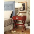 thumbnail image 1 of Tcbosik Rustic Nightstand Wood End Table Side Table with 1 Storage Drawers, Red, 1 of 5