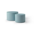 thumbnail image 1 of Tcbosik Set of 2 Modern Nesting Coffee Tables, Stacking Accent Table, Sofa Side Table, End Table for Living Room Bedroom Balcony, Light Blue, 1 of 7