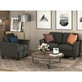 thumbnail image 1 of Tcbosik Single Sofa & Double-Seat Sofa Set for Home Relax Living Room, Black (Not Included the Pillow), 1 of 10