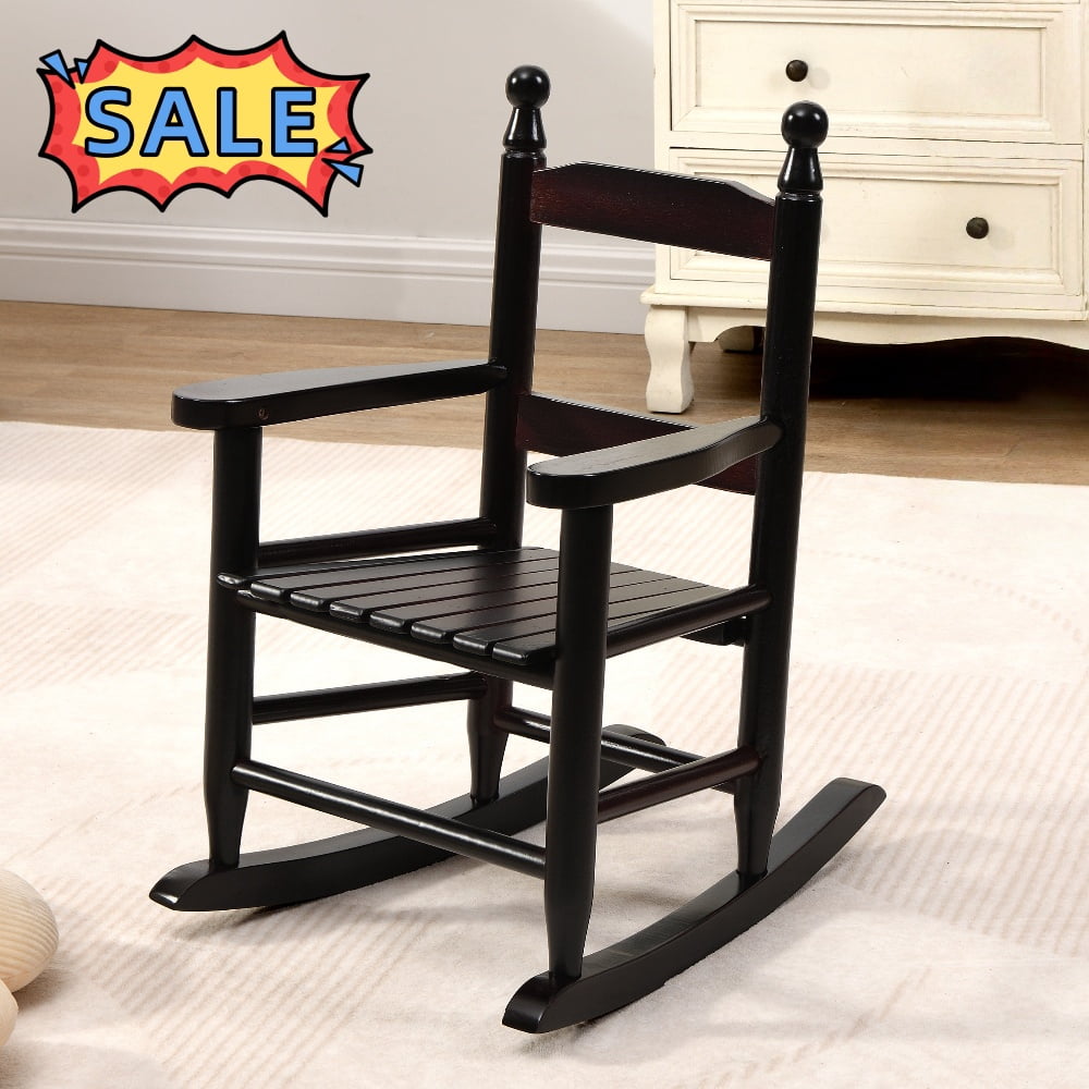 Small Oak Rocking Chair Tcbosik Small Rocking Chair, Indoor & Outdoor Wooden Rocker with ...