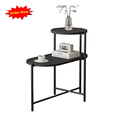 thumbnail image 1 of Tcbosik Small Side Table, 2 Tier End Table with Tray Top, Accent Table with Metal Frame for Bedroom, Living Room, Easy Assembly, Black, 1 of 11
