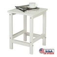 thumbnail image 1 of Tcbosik 14 inch Square Side Table for Outdoor, Small End Table for Patio, Poolsied, Backyard, White, 1 of 11