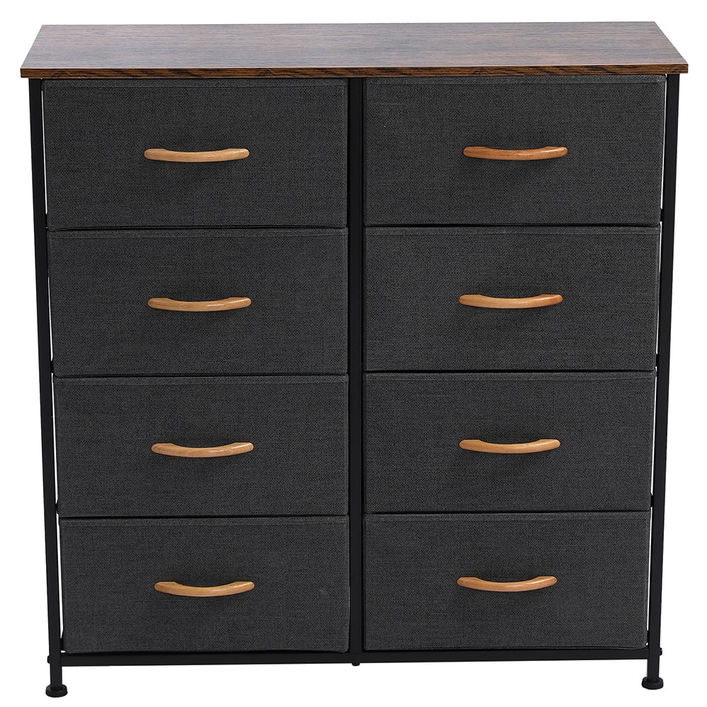Storage Rack With Draws Tcbosik Storage Rack 4-Tiers 2-Rows Nightstand Dresser Drawer with 8 ...