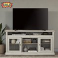 thumbnail image 1 of Tcbosik TV Stand with Storage for TVs up to 65 inch, Entertainment Center with Adjustable Shelves and Glass Doors, Media Console for Living Room, Bedroom, Stone Gray, 1 of 8