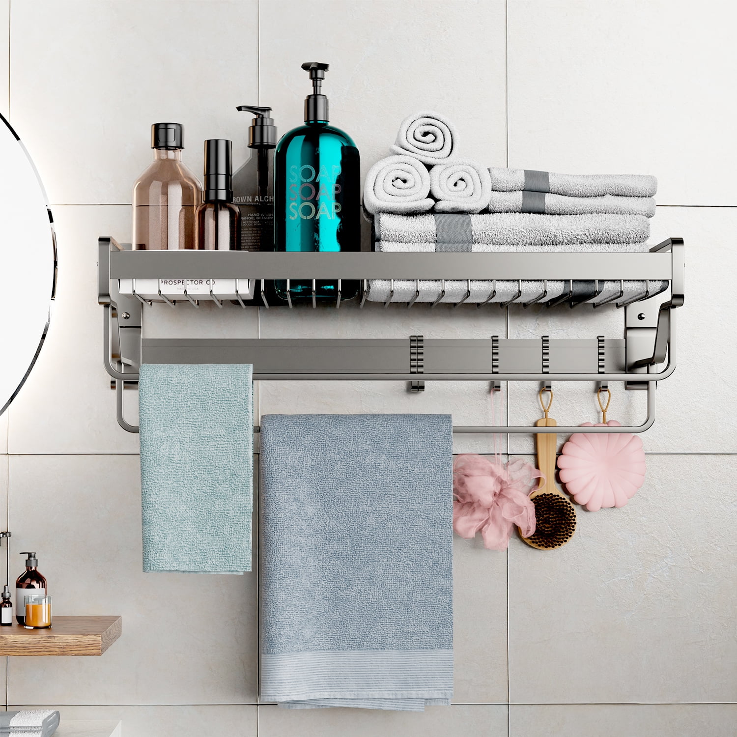 Over The Towel Bar Basket