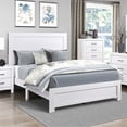 thumbnail image 1 of Tcbosik Wood Bed Frame with Headboard, Full Size Platform Bed for Bedroom, Box Spring Required, Easy Assembly, White, 1 of 6