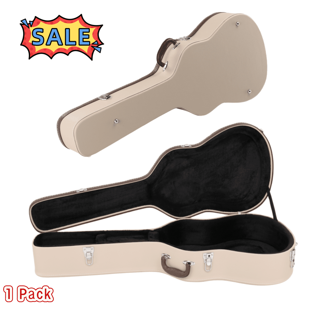 Tcbosik Wooden Instrument Case for 39" Classic Guitar, Beige