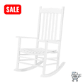 thumbnail image 1 of Tcbosik Wooden Rocking Chair Outdoor, High Back Rocker Chair with Armrest for Porch, Patio, Backyard, White, 1 of 10