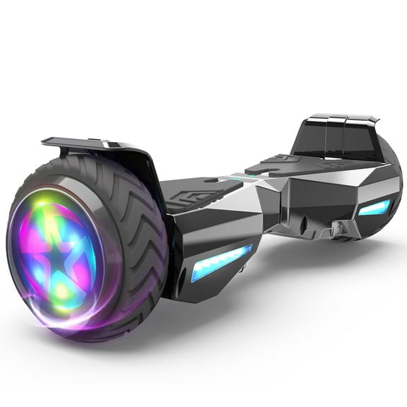Tcdjtc Flash Wheel Hoverboard 6 In. Bluetooth Speaker with LED Light Self Balancing Wheel Electric Scooter