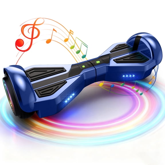Tcdjtc Hover Self-Balance Scooter for Kids Board, Off Road Electric Scooter with LED Lights & 400W Motor, Electric Scooter with Bluetooth Speakers, Kids Scooter with 9MPH Max Speed