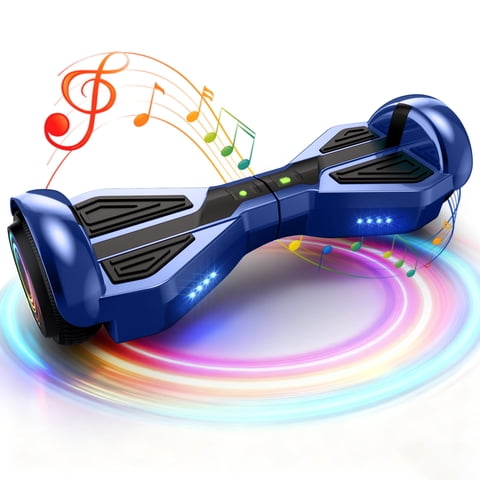Tcdjtc Hover Self-Balance Scooter for Kids Board, Off Road Electric Scooter with LED Lights & 400W Motor, Electric Scooter with Bluetooth Speakers, Kids Scooter with 9MPH Max Speed