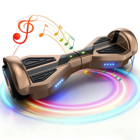 Tcdjtc Hover Self-Balance Scooter for Kids Board, Off Road Electric Scooter with LED Lights & 400W Motor, Electric Scooter with Bluetooth Speakers, Kids Scooter with 9MPH Max Speed