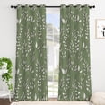 thumbnail image 1 of Tchckioa 42x96 Inch Blackout Curtains for Dorm Roo,Boho Green Privacy Protection Grommet Window Drapes,2 Panels, 1 of 8