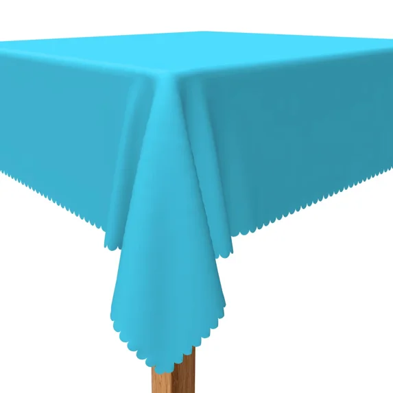 Tchckioa 52x52 Inch Square Tablecloth,Waterproof Table Cloth for Kitchen,Sky Blue