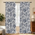 thumbnail image 1 of Tchckioa 52x63 Blackout Curtains for Bedroom,Privacy Protection Grommet Window Drapes,Set of 2,Flowers, 1 of 9