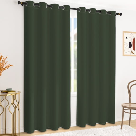 Tchckioa 52x84 Inch Blackout Curtains for Dorm Room,Thermal Insulated Window Drapes,Grommet Top,Set of 2