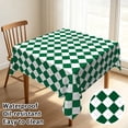 thumbnail image 1 of Tchckioa 54x54 Inch Square Tablecloth,Waterproof Table Cloth for Kitchen Decor,Green and White, 1 of 6