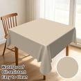 thumbnail image 1 of Tchckioa 70x70 Inch Taupe Tablecloth for Restaurant Decor,Square Stain Proof Table Cloth Cover, 1 of 5