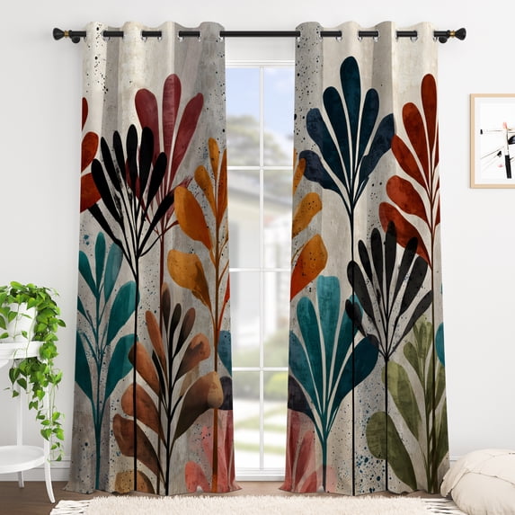 Tchckioa Abstract Art Blackout Curtains for Bedroom,52x96 Inch Privacy Protection Grommet Window Drapes,2 Panels