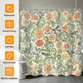 thumbnail image 1 of Tchckioa Autumn Green Floral Shower Curtain for Bathroom,72x72 Inch Waterproof Hooks Bath Curtain Decor, 1 of 6