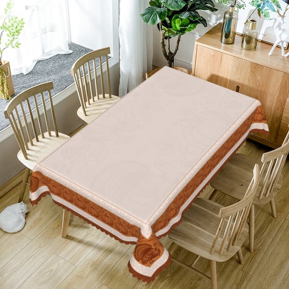 Tchckioa Autumn Minimalist Rectangle Tablecloth for Restaurant,60x70 Inch Waterproof Table Cover Decor