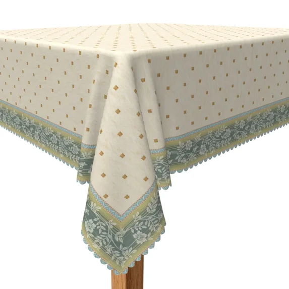 Tchckioa Beige Square Tablecloth,Waterproof Table Cloth for Kitchen,52x52 Inch