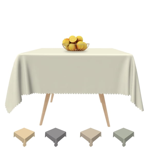 Tchckioa Beige Square Tablecloth,Waterproof Table Cloth for Kitchen,54x54 Inch