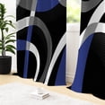 thumbnail image 1 of Tchckioa Blackout Curtains,Abstract Line Grommet Drapes for Apartment,2 Panels,52x96 Inch,Blue, 1 of 6