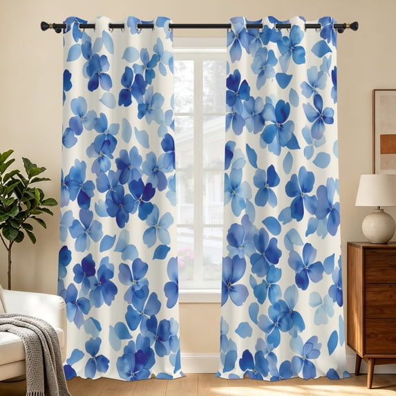 Tchckioa Blackout Curtains,Grommet Window Drapes for Living Room(Halation Blue,52x84 Inch,2 Panels)