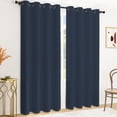 thumbnail image 1 of Tchckioa Blue Blackout Curtains for Living Room,2 Panels 52x96 Inch Grommet Window Drapes, 1 of 6
