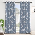 thumbnail image 1 of Tchckioa Boho Blue Blackout Curtains for Bedroom,42x96 Inch Privacy Protection Grommet Window Drapes,2 Panels, 1 of 9