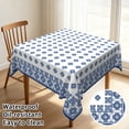 thumbnail image 1 of Tchckioa Boho Blue Square Tablecloth,54x54 Inch Waterproof Table Cloth Cover for Restaurant Decor, 1 of 6