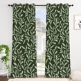 thumbnail image 1 of Tchckioa Boho Leaf Print Blackout Curtains for Bedroom,Privacy Protection Grommet Window Drapes,Set of 2,52x96, 1 of 8