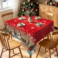 thumbnail image 1 of Tchckioa Christmas Red Square Tablecloth,Waterproof Table Cloth for Kitchen,52x52 Inch, 1 of 7