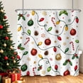 thumbnail image 1 of Tchckioa Christmas String Lights Shower Curtain,Privacy Protection Hooks Bath Curtain for Bathtub Decor 72x72 Inch, 1 of 6