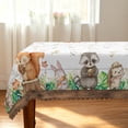 thumbnail image 1 of Tchckioa Cute Animals Tablecloth for Restaurant,60x84 Rectangular Waterproof Stain Proof Table Cover, 1 of 6