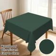 thumbnail image 1 of Tchckioa Dark Green Square Tablecloth,Waterproof Table Cloth for Kitchen,60x60 Inch,Party Decor, 1 of 6