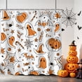 thumbnail image 1 of Tchckioa Halloween Cartoon Shower Curtain for Bathroom,47x64 Inch Waterproof Hooks Bath Curtain, 1 of 8