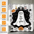 thumbnail image 1 of Tchckioa Halloween Ghost Shower Curtain,47x72 Inch Privacy Protection Bath Curtain for Bathroom,Hooks Top, 1 of 6