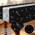 thumbnail image 1 of Tchckioa Halloween Ghost Tablecloth,60x70 Inch Stain Proof Table Cover for Kitchen Party Decor(White and Black), 1 of 6