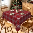 thumbnail image 1 of Tchckioa Merry Christmas Red Tablecloth,Square Waterproof Table Cloth for Kitchen Home Decor,70x70 Inch, 1 of 7