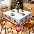 thumbnail image 1 of Tchckioa Merry Christmas Square Tablecloth,52x52 Inch Waterproof Table Cover for Kitchen, 1 of 7