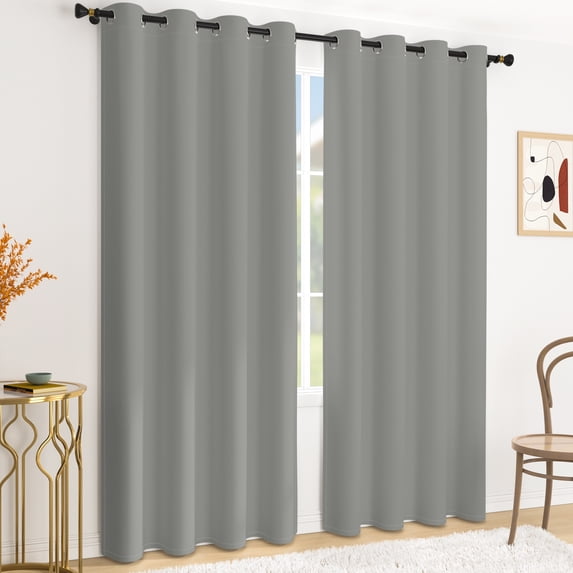 Tchckioa Minimalist Blackout Curtains for Living Room,42x84 Inch Privacy Protection Window Drapes,Grommet Top,2 Panels