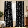 thumbnail image 1 of Tchckioa Neutral Print Blackout Curtains for Bedroom,Thermal Insulated Grommet Drapes,42x63 Inch,2 Panels, 1 of 9