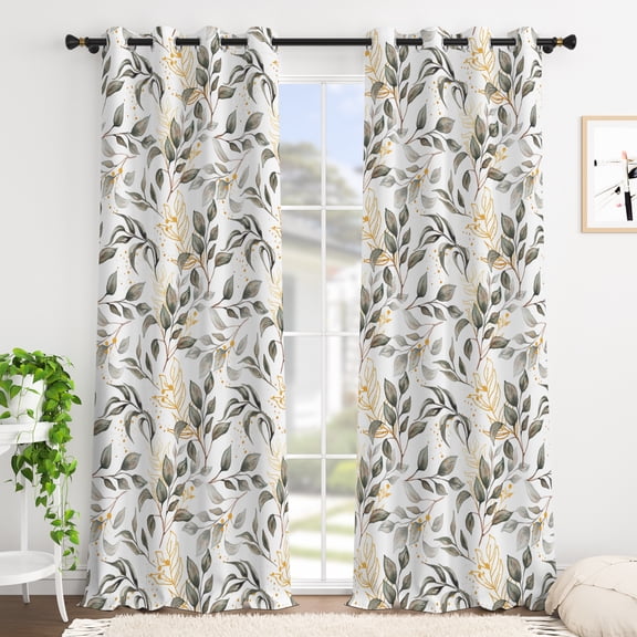 Tchckioa Neutral Vintage Blackout Curtains for Bedroom,Grommet Window Drapes,2 Panels,42x84 Inch
