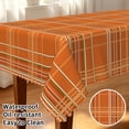 thumbnail image 1 of Tchckioa Orange Line Grid Tablecloth for Kitchen,Autumn Rectangle Waterproof Table Cover Decor,60x70 Inch, 1 of 6